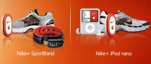 Nike + Sportband    Nike + iPod nano